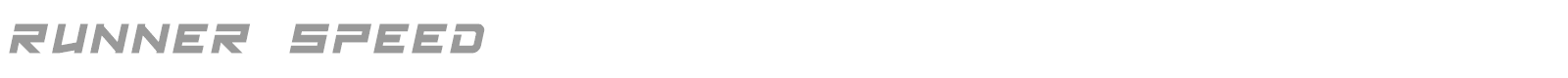 Runner Speed font preview